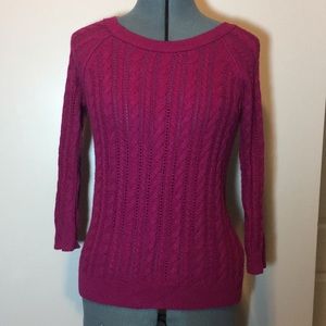 American Eagle cable knit & open weave sweater